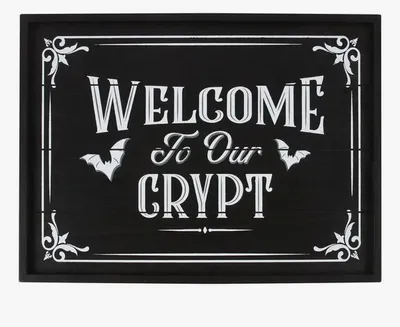 Welcome to our Crypt wall plaque