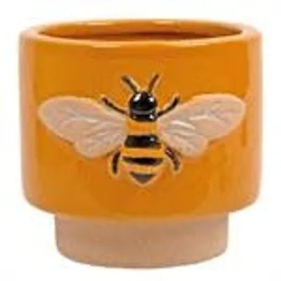 Bee Ceramic Planter, 3.25"D