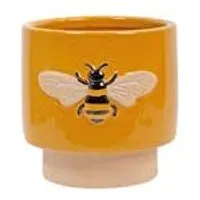 Bee Ceramic Planter, 4.5"D