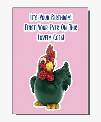 Its Your Birthday Feast Your Eyes On The Lovely Cock Card