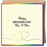 Happy Wedding Day Mrs & Mrs Greeting Card