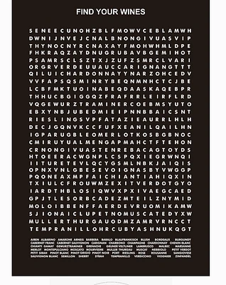 Wine Word Search Poster