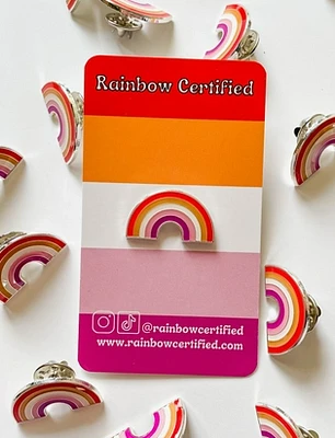 Lesbian Rainbow Pride Flag Pin