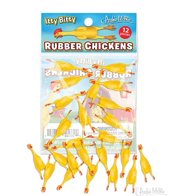 Itty Bitty Rubber Chicken Figurines