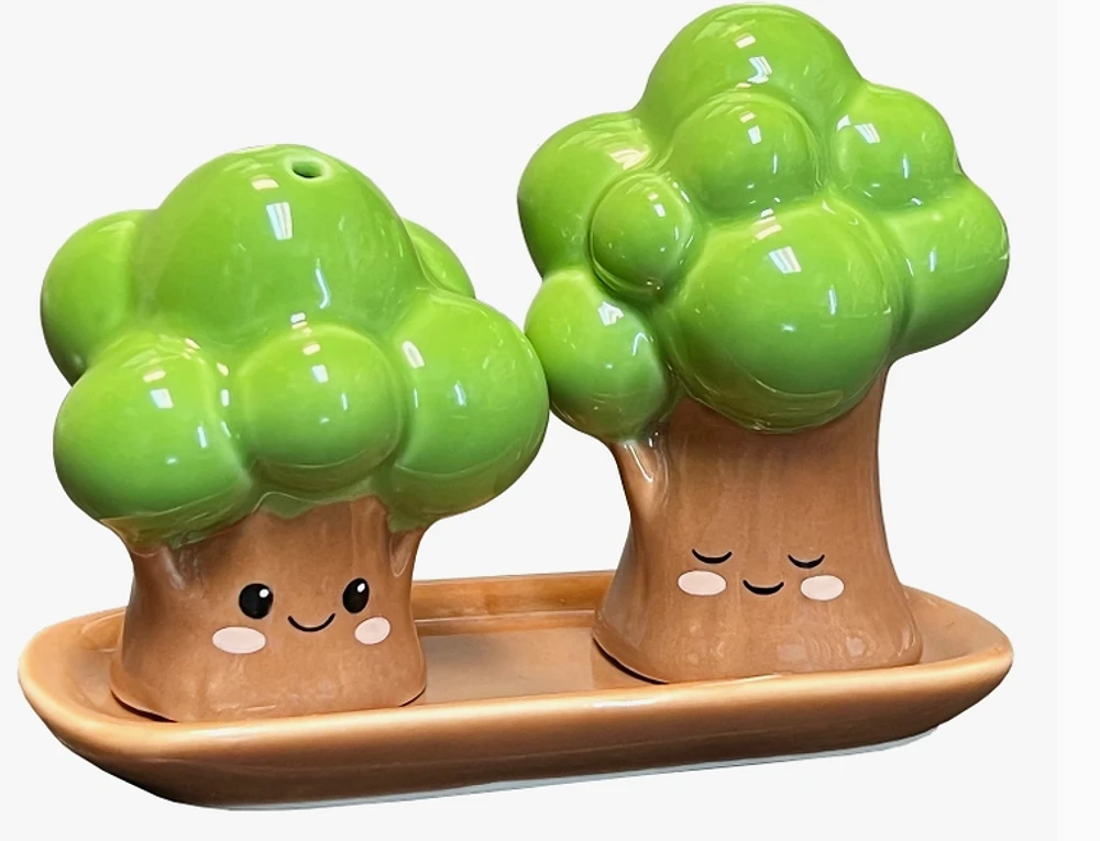 Tree Salt and Pepper Set with Plate