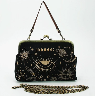 Celestial Kiss Lock Handbag