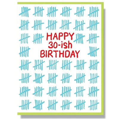 Happy 30-ish Birthday Greeting Card