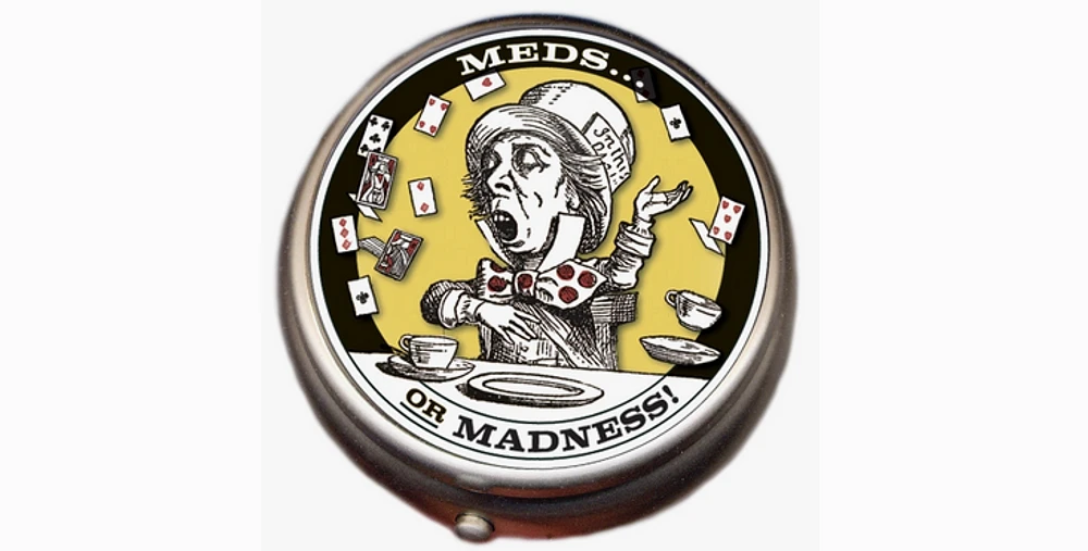 Mad Hatter "Meds or Madness" Pill Box