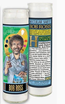 Bob Ross Secular Saint Candle