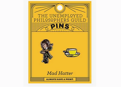 Mad Hatter Enamel Pins Set