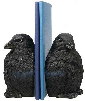 Corvus Crow Bookend Set