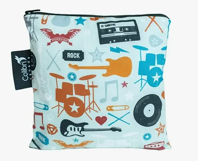 Rock N' Roll Reusable Snack Bag - Large