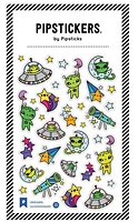 Puffy Space Aliens Stickers