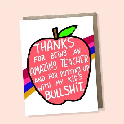 Funny Teacher Thank You Card