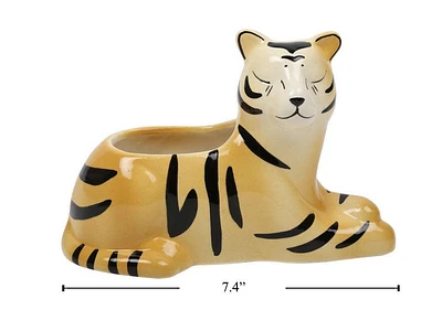 Tiger Ceramic Planter