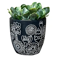 Small Floral Engraved Planter