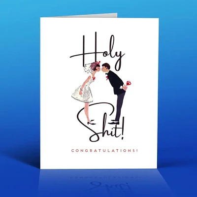 Holy Shit Wedding Card