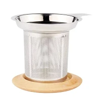 Steel & Bamboo Single Cup Steeper