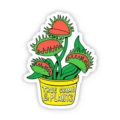 True Crime & Plants Sticker