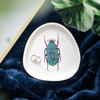 Off White Beetle Trinket Dish