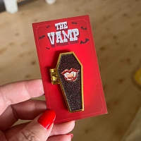 The Vamp Enamel Pin with Glitter