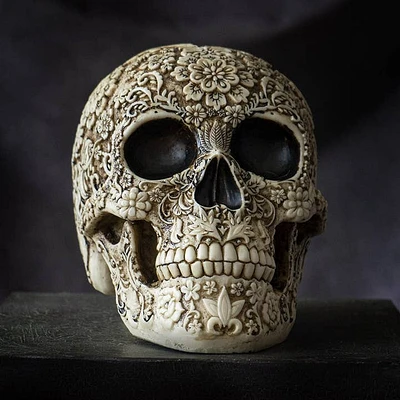 Day of the Dead Floral Skull