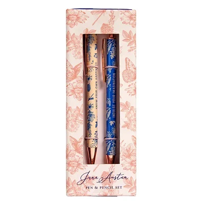 Jane Austen: Floral Pen and Pencil Set