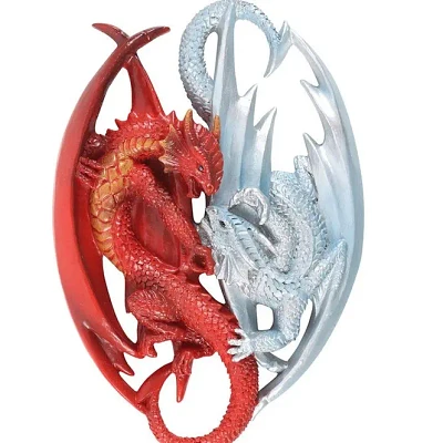 Fire & Ice Dragon Ornament by Anne Stokes