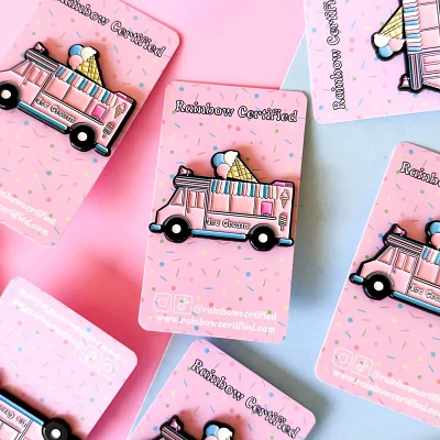 Transgender Ice Cream Truck Pin