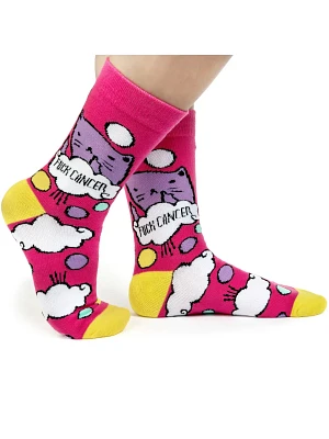 Bad Kitty "F%ck Cancer" Socks