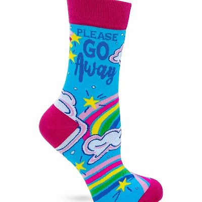 Please Go Away Women's Novelty Crew Socks