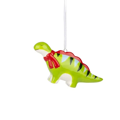 Ceramic Dinosaur Ornament - Light Green