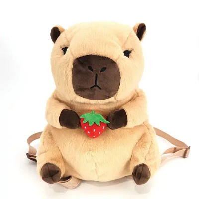 Capybara Furry Plush Backpack