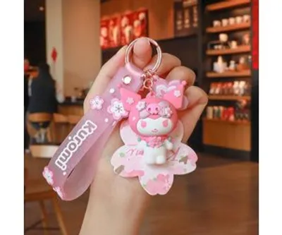 Sanrio Cherry Blossom Kuromi Keychain