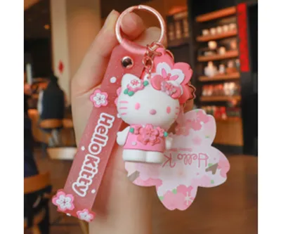 Sanrio Cherry Blossom Hello Kitty Keychain