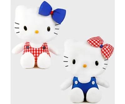 Sanrio Hello Kitty Check/Blue Pants with Ribbon 10"