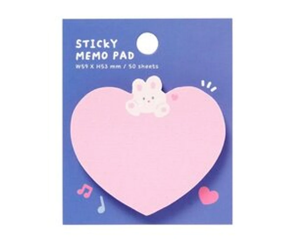 Artbox Sticky Notes Rabbit Heart Domsong