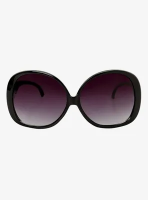 Plus Size - Black Rounded Square Sunglasses - Torrid