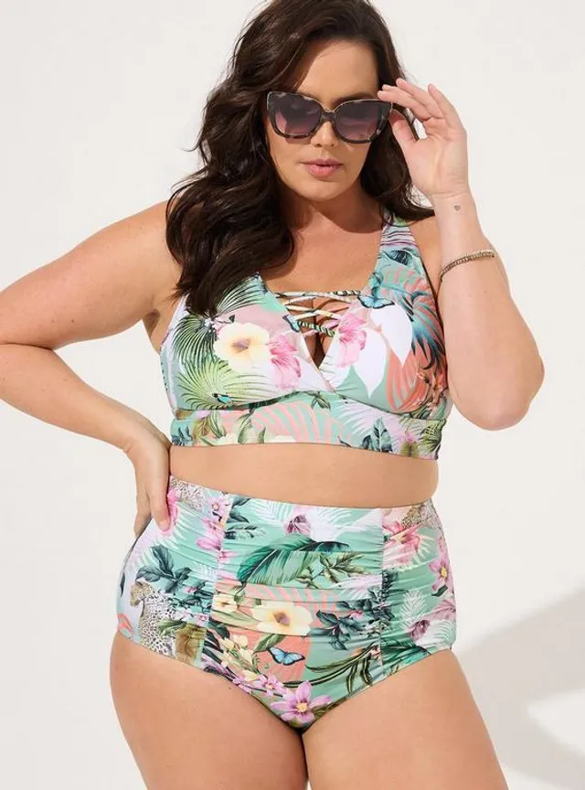 Plus Size - Ruched Cheeky Panty - Floral - Torrid