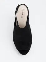 Black Peep Toe Heel (Wide Width)