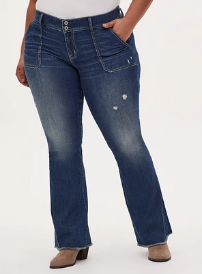 Flare Vintage Stretch Mid-Rise Jean