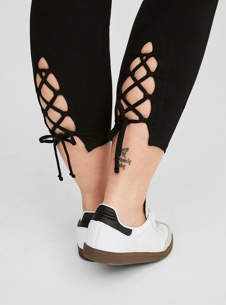 Crop Signature Waist Ankle Lattice Legging