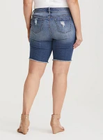 Bermuda Boyfriend Vintage Stretch Mid-Rise Short