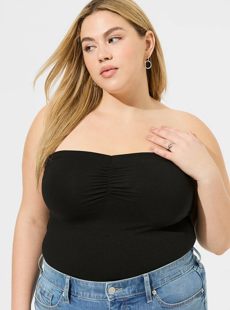 Foxy Strapless Ruched-Front Tube Top