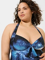 Wireless Babydoll Tie-Front Tankini