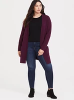 Cardigan Open Front Longline Sweater