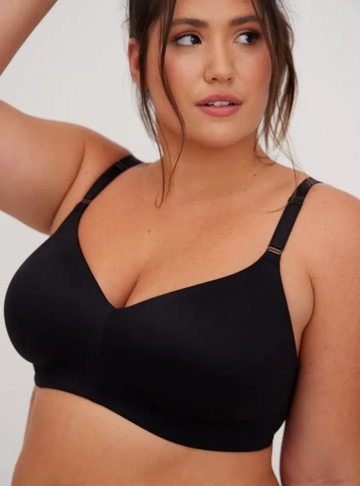 Torrid - Lightly Lined Longline Wire-Free Bra - Microfiber White with 360°  Back Smoothing™ 