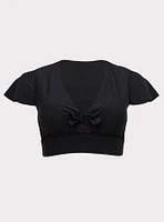 Wireless Flutter Sleeve Bikini Top