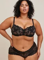 Full-Coverage Balconette Lightly Lined Exploded Floral Lace 360° Back Smoothing™ Bra