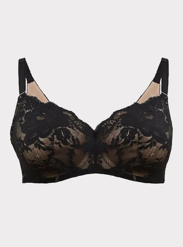 TORRID Full-Coverage Balconette Lightly Lined Exploded Floral Lace 360° Back  Smoothing™ Bra